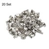 PATIKIL Rack Mount Cage Nuts M5x15mm Mounting Screws Iron Nickel