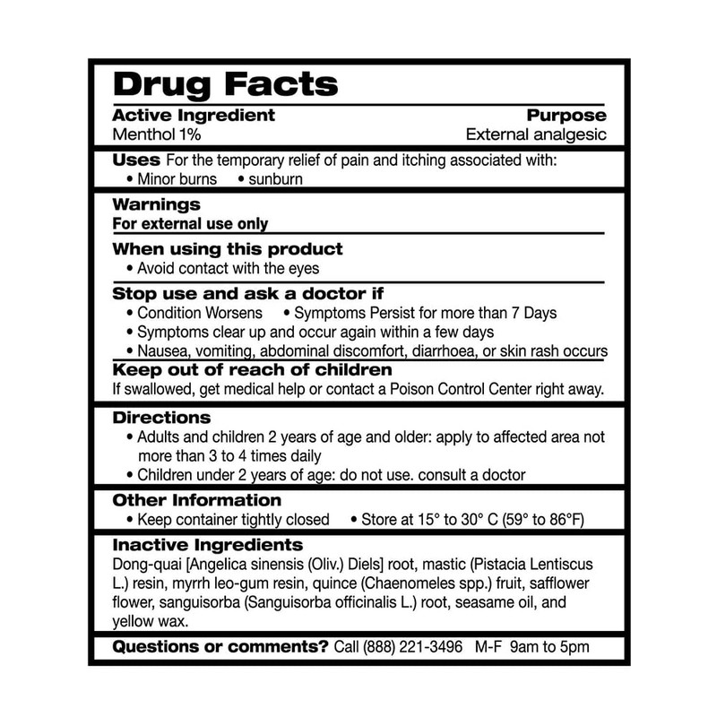 Ching Wan Hung Soothing Herbal Balm for Burns (1.06 oz)