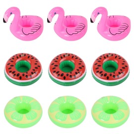 CYNOSURETECH 9 Pieces Of Summer Themed Inflatable Coasters, Creative Coasters, Floating Coasters, Party Decorations