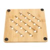 Bamboo Trivet Mat, Wood Hot Pads Square Heat Resistant Trivet