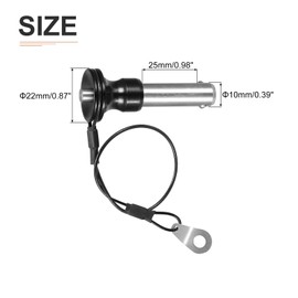 DTGN 10mmx25mm(DXL) Quick Release Pin - Good for Quickly Connecting Hooking Up Components - 304 Stainless Steel Push-Button Ball Locking Pins with Wire - Silver