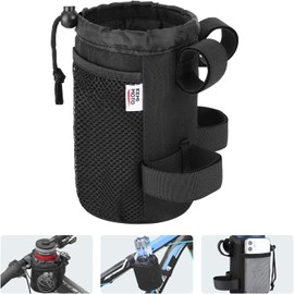 Kemimoto Bicycle Bottle Holder, Drink Holder Bicycle, Water Bottle Holder, Drink Holder for Pram, Water Bottle Holder Bicycle with Mesh Pockets for MTB, Folding, Pack of 2
