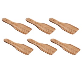 6-Piece Olive Wood Kitchen Set Consisting of 6 Raclette Spatulas Made of Olive Wood (6-Piece 13 cm)