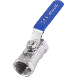 Thread Ball Valve, Stainless Steel Ball Valve Lever 1000PSI BSP Female X Female Thread Pipe Fitting Heavy Duty 3/4" Shut Off Valve with Long Handle for Water, Oil and Gas