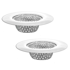 Seatery 1.25" Small Drain Strainer, Sink Drain Hair Catcher, Bathroom Sink Strainer, 2PCS Drain Mesh Baskets for Laundry, Mop Pool, Utility, Slop, RV Sink, Stainless Steel Drain Filter