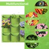 AkiiGer Wall Planting Bags - 9 Pockets Hanging Grow Bags,