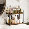 Homeiju Multi-Purpose Bathroom Counter Organizer, 2-Tier Wall-Mounted Storage Organizer Shelf