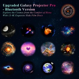 Galaxy Projector Pro Sound Machine for Bedroom, 13 in 1 Planetarium Projector for Kids Adults with White Noises, Bluetooth Music Speaker, Remote