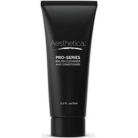 Aesthetica Makeup Brush Cleaner – Cruelty Free Make Up Brush Shampoo for any Brush, Sponge or Applicator - Made in USA - 2.5 fl oz