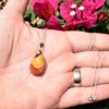 Zenergy Gems Charged Natural Australian Mookaite Crystal Puffy Teardrop Pendant