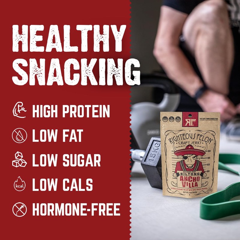 Righteous Felon Biltong Beef Jerky | South African Biltong Snack