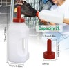 Calf Bottle with Hand Grip Handle and a Replacement Nipple,2