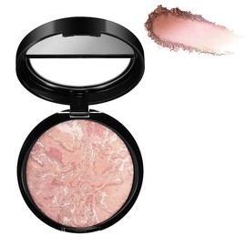 Colour Correcting Powder Foundation - Oil-control Baked Foundation for Mature Skin - Brighten foundation Full Coverage for Face - Highlighter Contour Powder,Matte Natural Finish (#02 Fair)