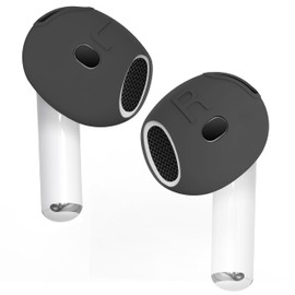[Fit in Case] 3 Pairs Cover for AirPods 4 DamonLight Anti Scratches Add Grip Sport Ear Tips [US Patent Registered] Compatible with AirPods 4th Generation (Black)