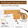 Heimatspäne Key Rack Wood with Shelf Solid Oak Wood High-Quality