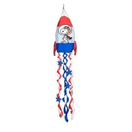 Jetmax Patriotic Peanuts Snoopy On Rocket Windsock - 40218