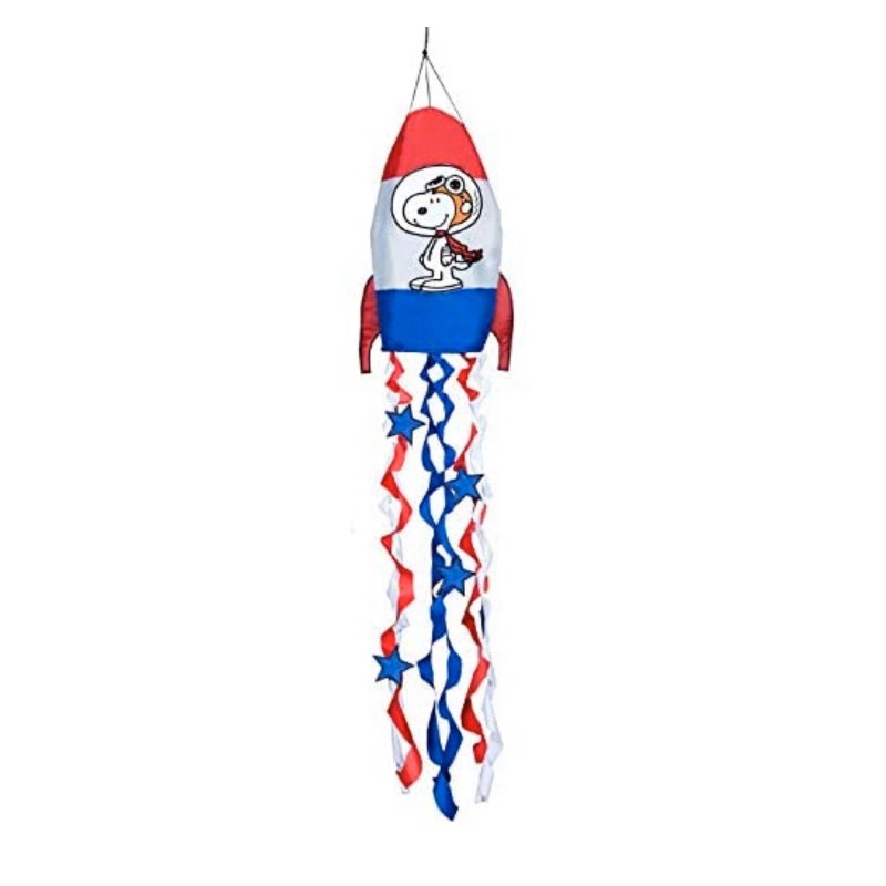 Jetmax Patriotic Peanuts Snoopy On Rocket Windsock - 40218
