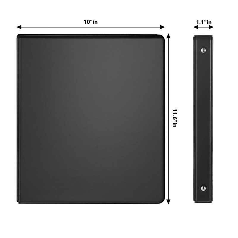 COMIX Sturdy 3 Ring Binder 0.5 inch with Clear View