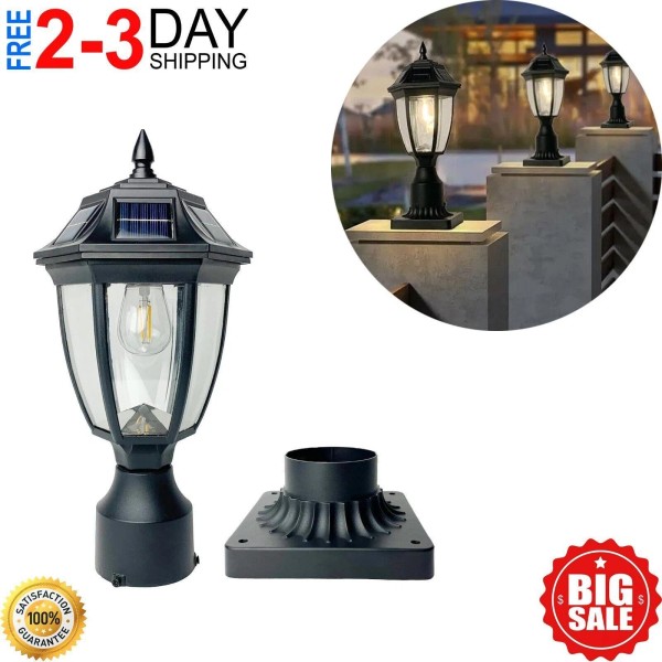 Branded Solar Post Lights, Dusk to Dawn Solar Lamp Post