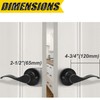 Probrico 1 Pair Black Wave Style Dummy Door Lever for