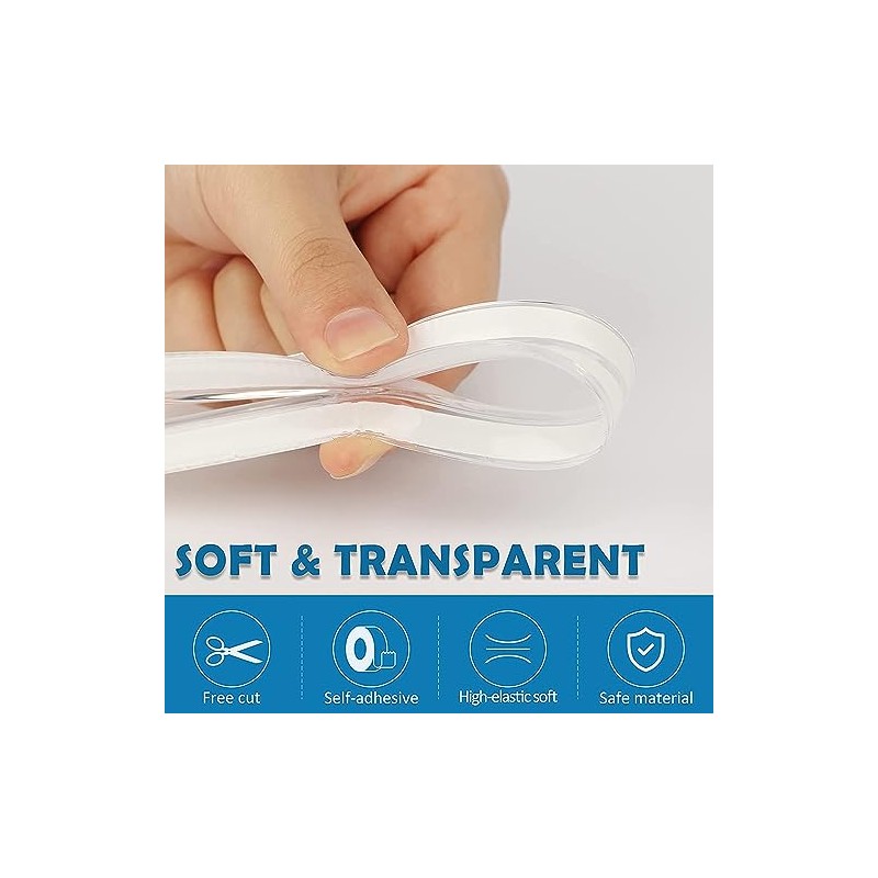 HURRISE Tira Protectora De Bordes Transparentes, Cinta Protectora De Borde,