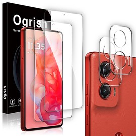 Ogrish [2+2 Pack] Tempered Glass Screen Protector for Motorola Moto G Stylus 5G (2024) and Camera Lens Protector -Anti-Fingerprint,Shatter Proof,HD Clarity