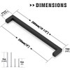 Probrico 256mm Black Cabinet Pulls Cabinet Handles Stainless Steel Drawer