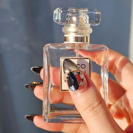 Black Diamond Handmade Nail Tips - Ballerina M / 블랙 다이아 수제네일팁 - 발레리나M