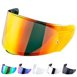 JQF Gear Motorcycle Helmet Visor for Assault/Rapid/Stream/ FF320/FF328/FF353/FF800 Outer Face Shield Motorcycle Helmet Accessories (Chrome Red)