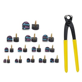 Medigy 13 Pairs Tip Replacement Kit for Stiletto, High Heel Dowel Pliers, Package Includes 13 Pairs of U-shaped Tip Caps in Various Sizes and Stiletto Pliers 3.0 mm Core Black