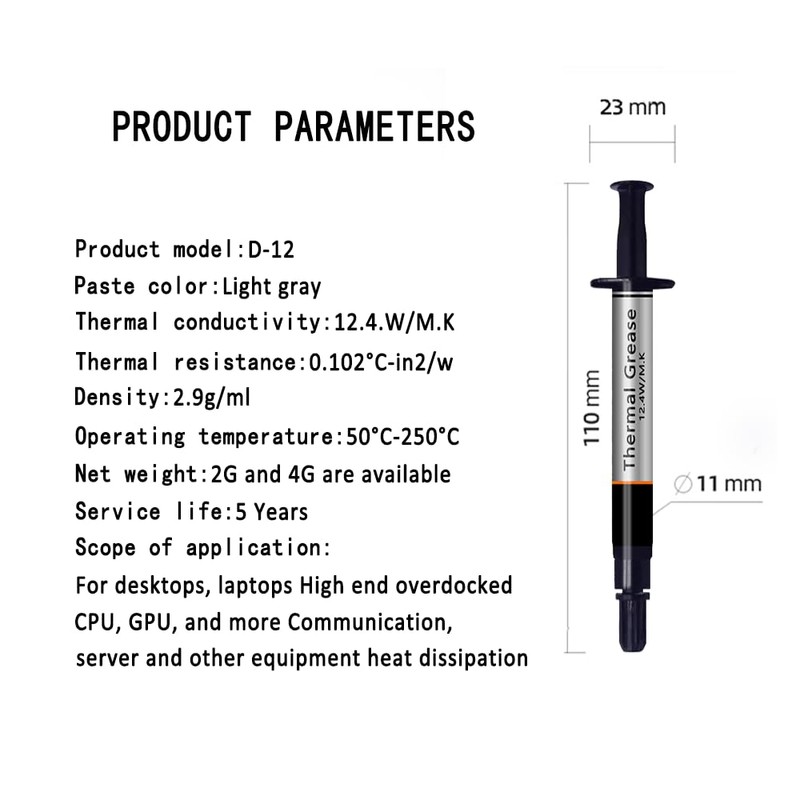 TUMMASTER D-12 Silver Series Thermal Paste, High Performance Thermal Paste