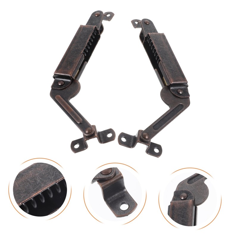 COOLHIYA 2pcs Support Hinge Chest Hinges Lid Support Stay Hinges