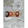 Water drop pearl handmade nail tip - Short C curve