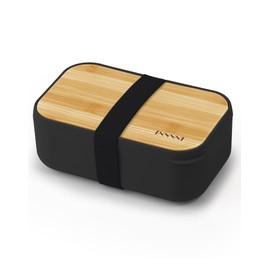 invvni Bento Box Lunch Box Containers for Adults - Natural Bamboo Lid, Cutlery & Chopsticks, Small, Microwave Safe, Dishwasher Safe, Bpa Free, Leakproof, Gifts for Women