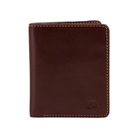A-SLIM Smart RFID Leather Wallet - Slim Mens Wallet - Billfold Card and Cash Wallet - Back Slot is Scannable to Allow Payments