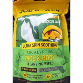 Joe Boxer 2 X Joe Boxer Eucalyptus Face & Body Cleansing Wipes, 60 Individually Wrapped