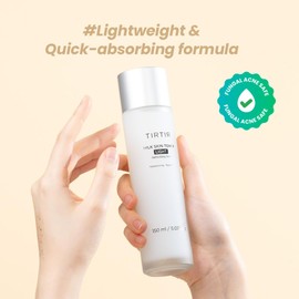 TIRTIR Milk Skin Toner, Instant Hydration with 4% Niacinamide, Pore Tightening, Vegan Toner for Acne-Prone, Sensitive & Oily Skin, Fungal Acne Safe, Panthenol, Allantoin, Vitamin B