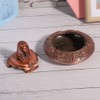 Metal Ashtray with Cover Retro Zinc Alloy Crafts Innovative Ornaments