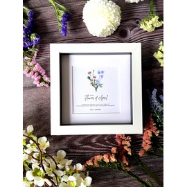 Birth Flower Print Frame - Featuring Birth Flower Image & Meaning. Meanignful Keepsake. Perfect Gift for Friend | Mum | Nana | Grandma on Birthdays | Christmas | Mother's Day (April)