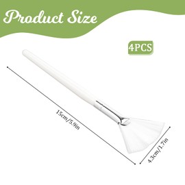 4 Pcs Fan Brushes Esthetician, Fan Brushes for Facials, Soft Facial Applicator Brushes, Makeup Fan Brush Tool for Mud Cream, Loose Powder, Highlighting and Blush