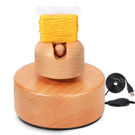 XEmbro Electric Embroidery Floss Bobbin Winder - Beech Embroidery Floss Cross Stitch Thread Winder - Bobbin Winder Machine for Embroidery Work and Sewing Project