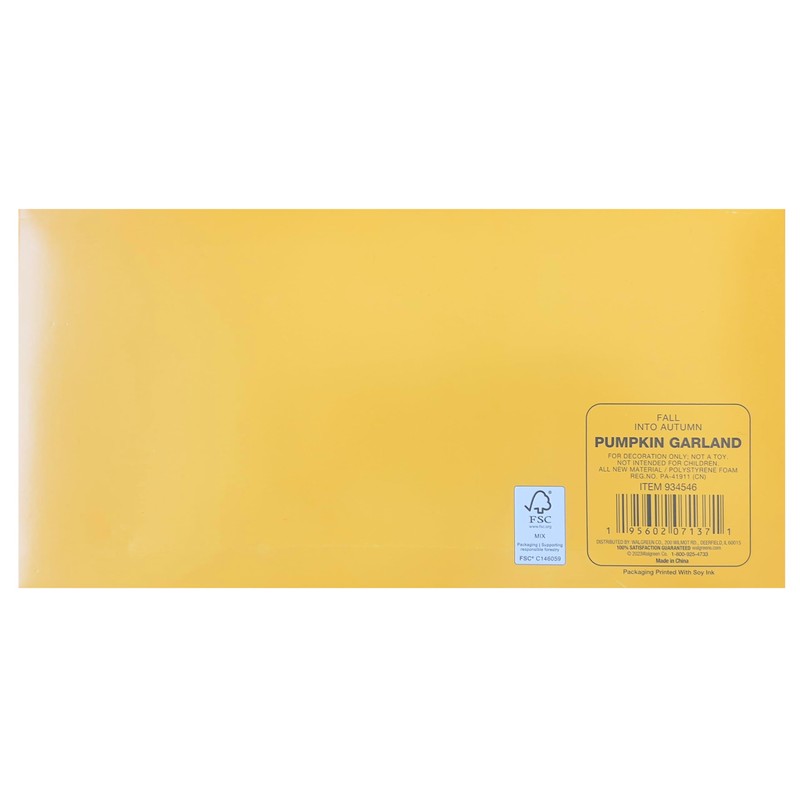 Fall into Autumn Pumpkin Garland, 6 FT (1.8M)