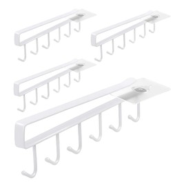 VASTMED 4 PCs Ziplock Product Bag Organizer Dental & Medical Storage Hanger Rack & Hanging Hook Under Cabinet Closet | Easy Access, Organizing and Storage