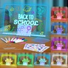 LED Drawing Board, 14'' Acrylic Note Board with Colors, Include