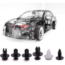 TAORAYO Push Rivet Automotive Rivet Plastic Rivet Trim Clip Push Back Retention Clip Bumper Clip Clip Fender for Toyota, Nissan, Mitsubishi, Suzuki, Honda, Subaru, Daihatsu Vehicles, 6 Types, Total of