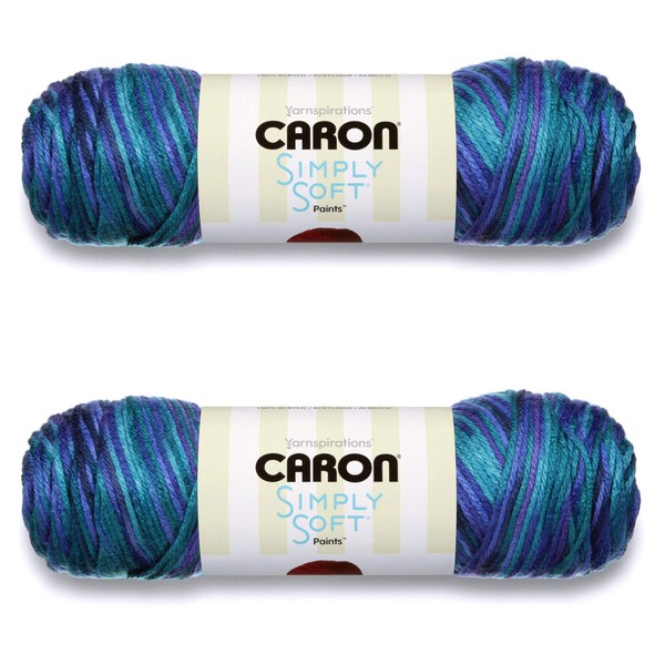 Caron Simply Soft Paints-Pack of 2 Balls-141g Each Ball-Oceana