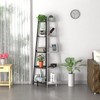VERYKE 5- Tier Corner Bookcase Corner Ladder Shelf Modern Bamboo