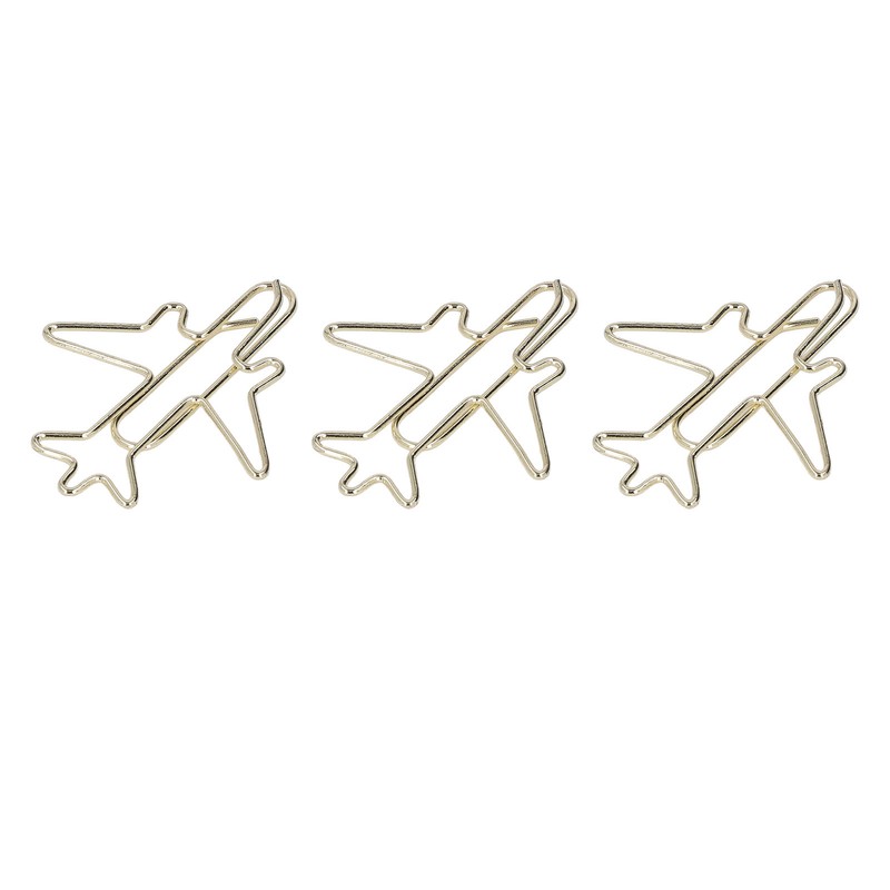 100Pcs Paper Clips Gold Cute Unique Shape Electroplating Process Lightweight