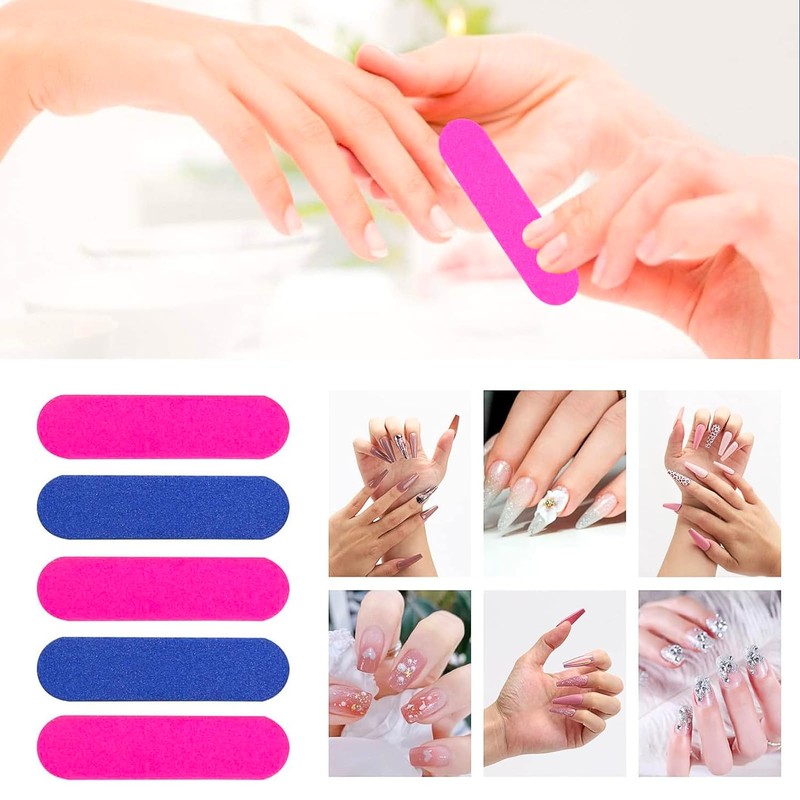 100 Pcs Mini Nail File Disposable Professional Nail File Nail