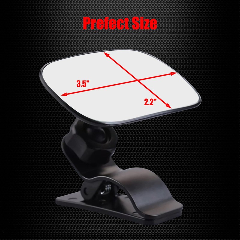 Clip On Car Baby Mirror, Ampper Adjustabe HD Glass Convex